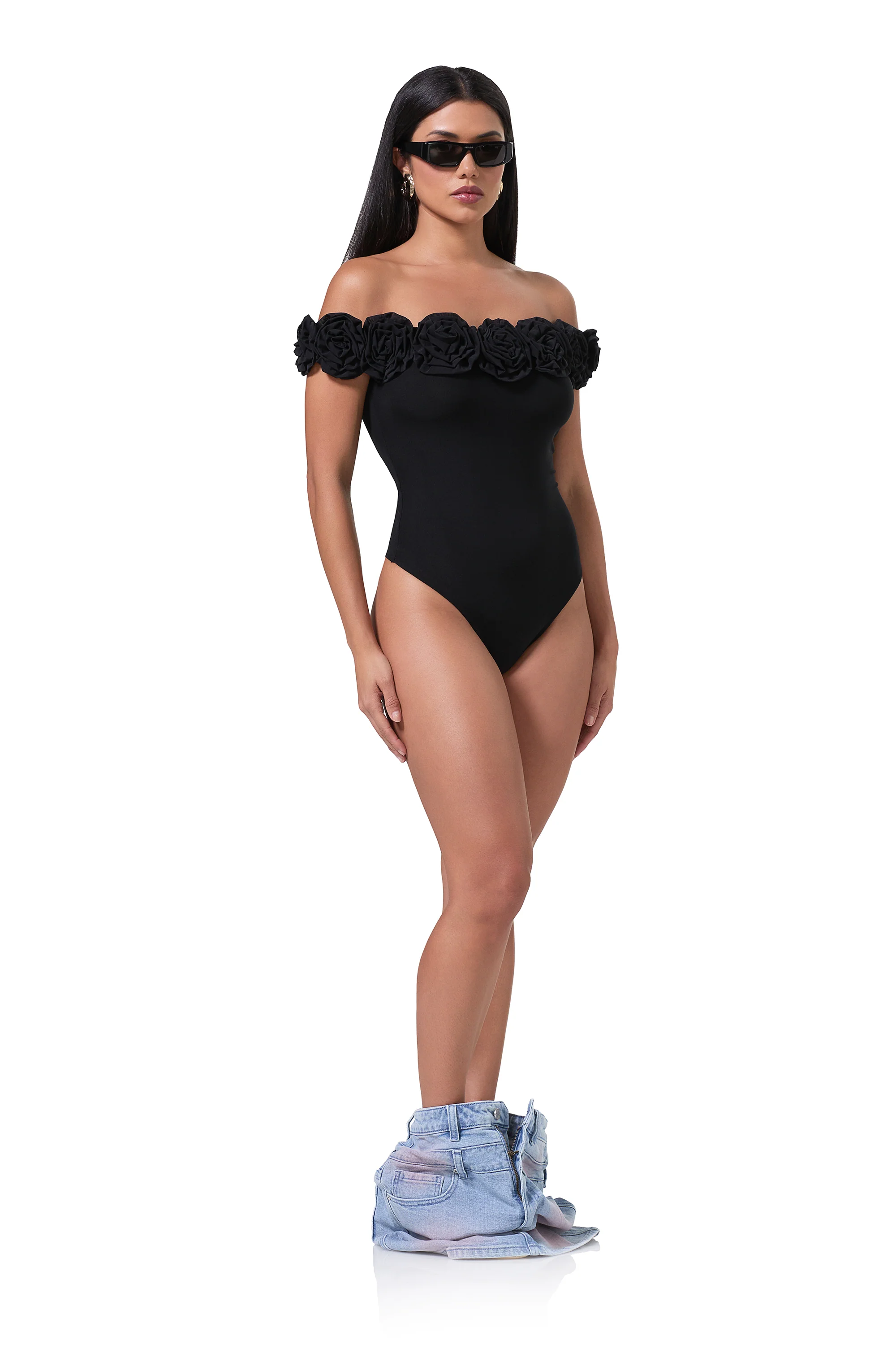 Solange Rosette Bodysuit - Noir - Image 3