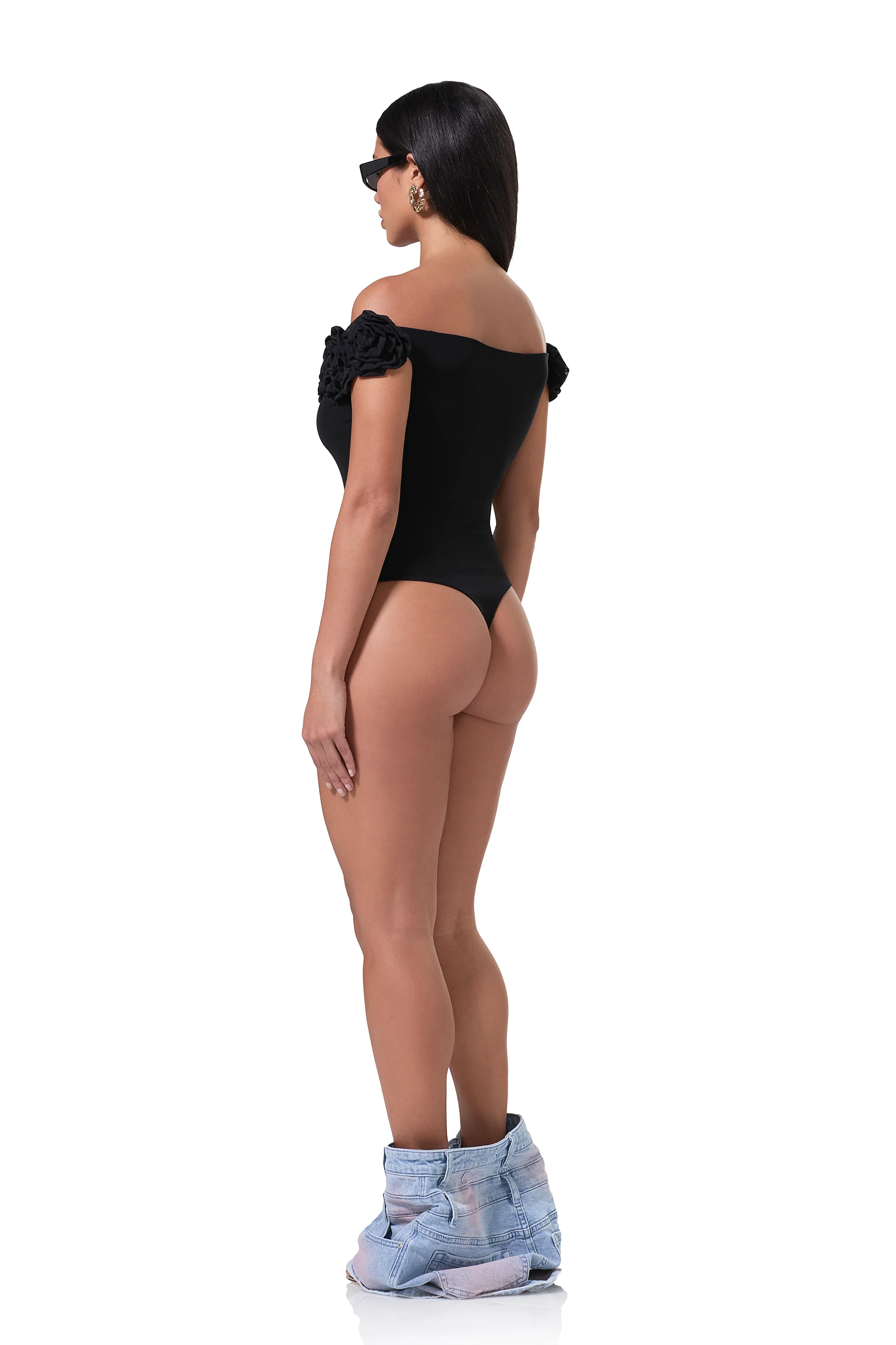 Solange Rosette Bodysuit - Noir - Image 4