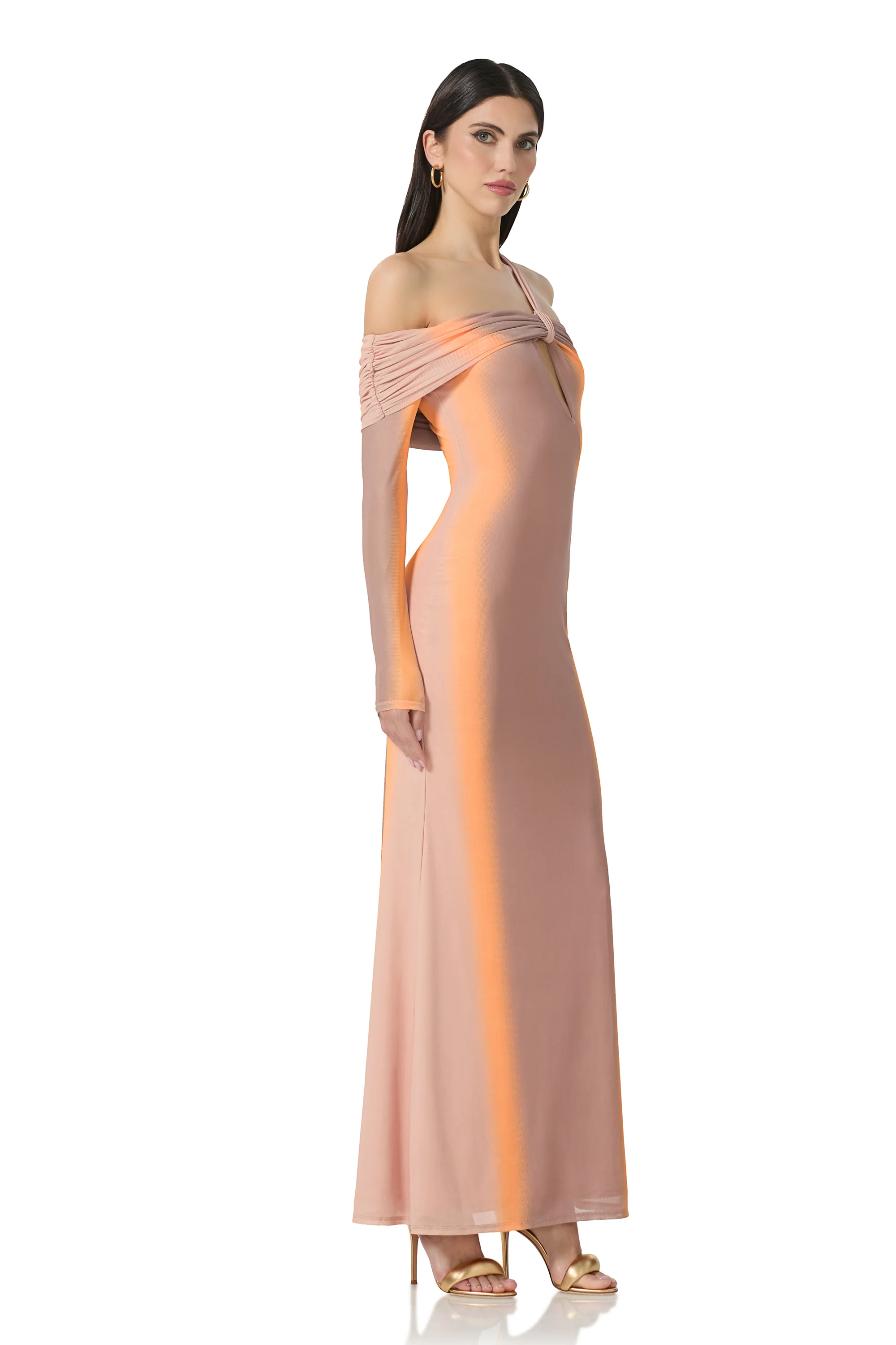 Sutton Maxi Dress - Orange Linear - Image 3