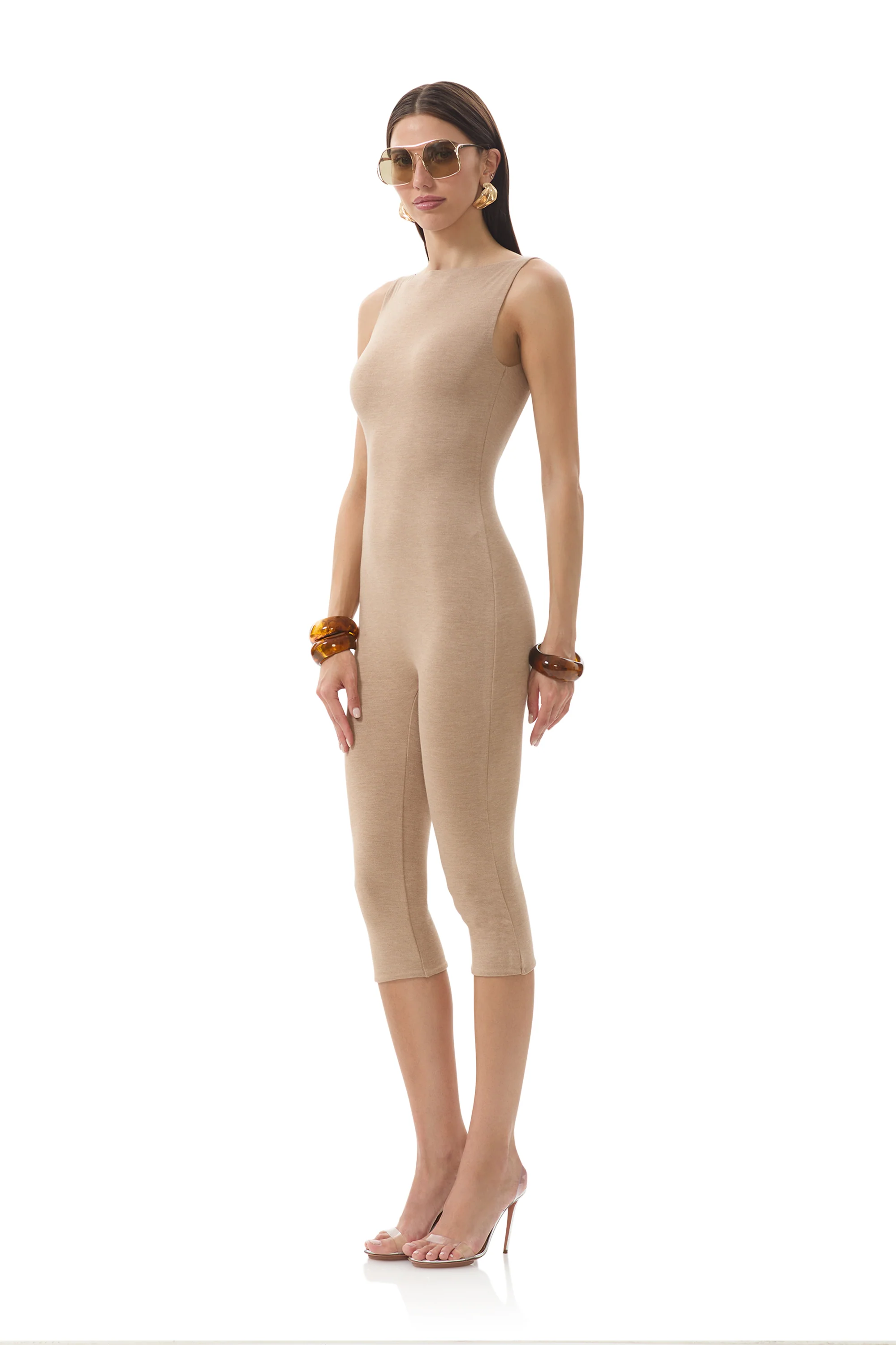 Tahlia Capri Catsuit - Heather Taupe - Image 3