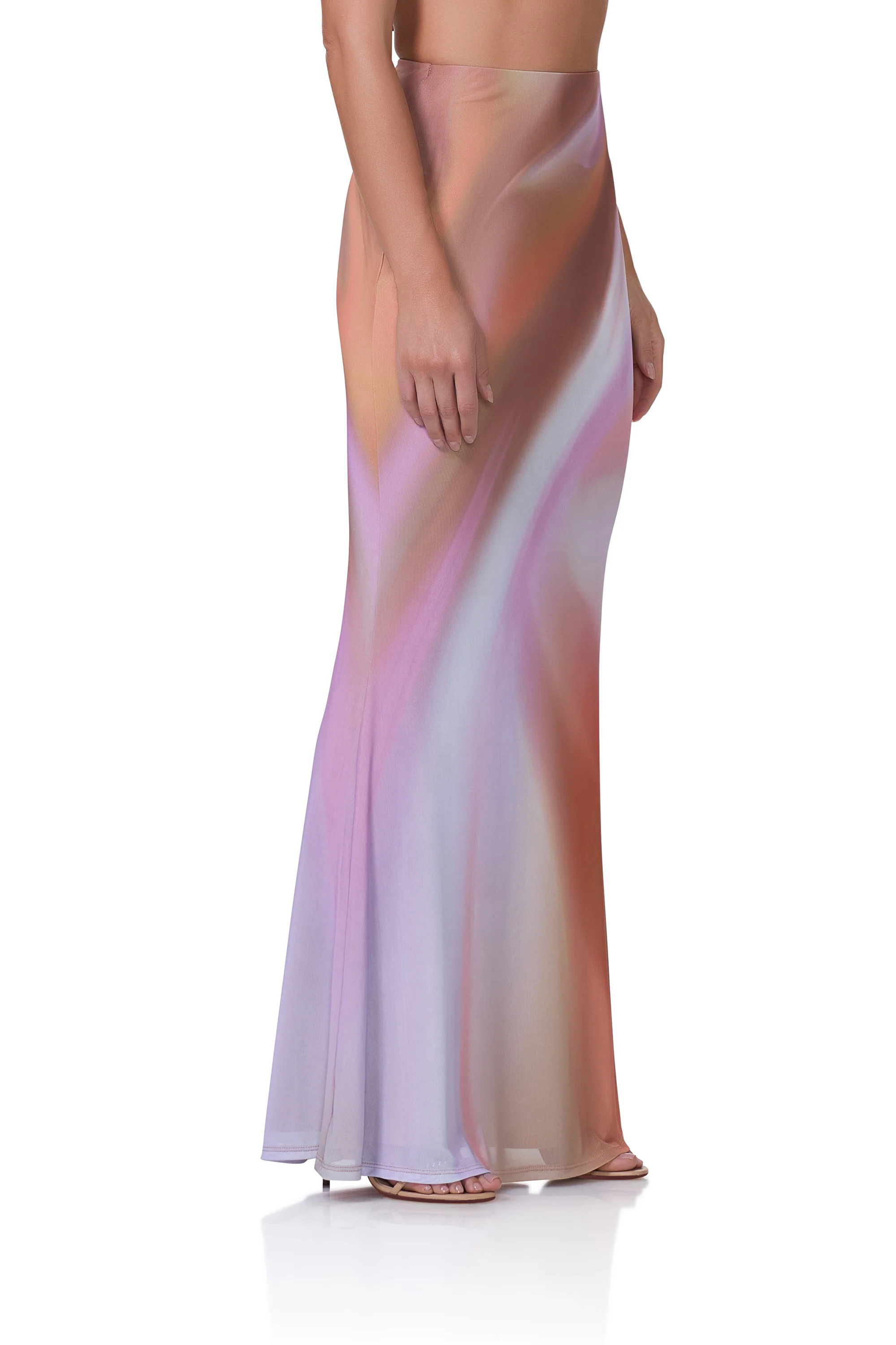 Tegan Maxi Skirt - Lilac Watercolor - Image 3