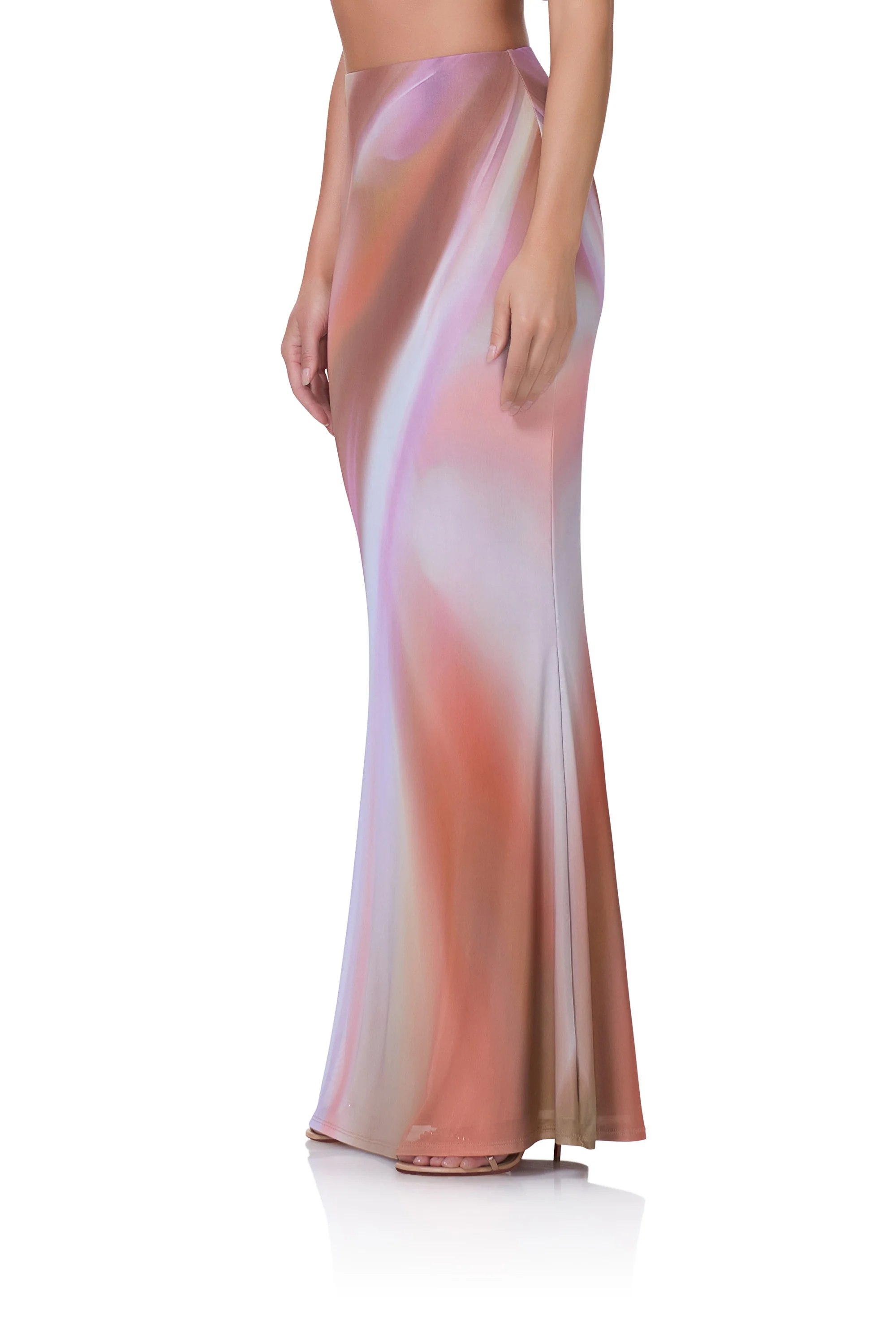 Tegan Maxi Skirt - Lilac Watercolor - Image 4