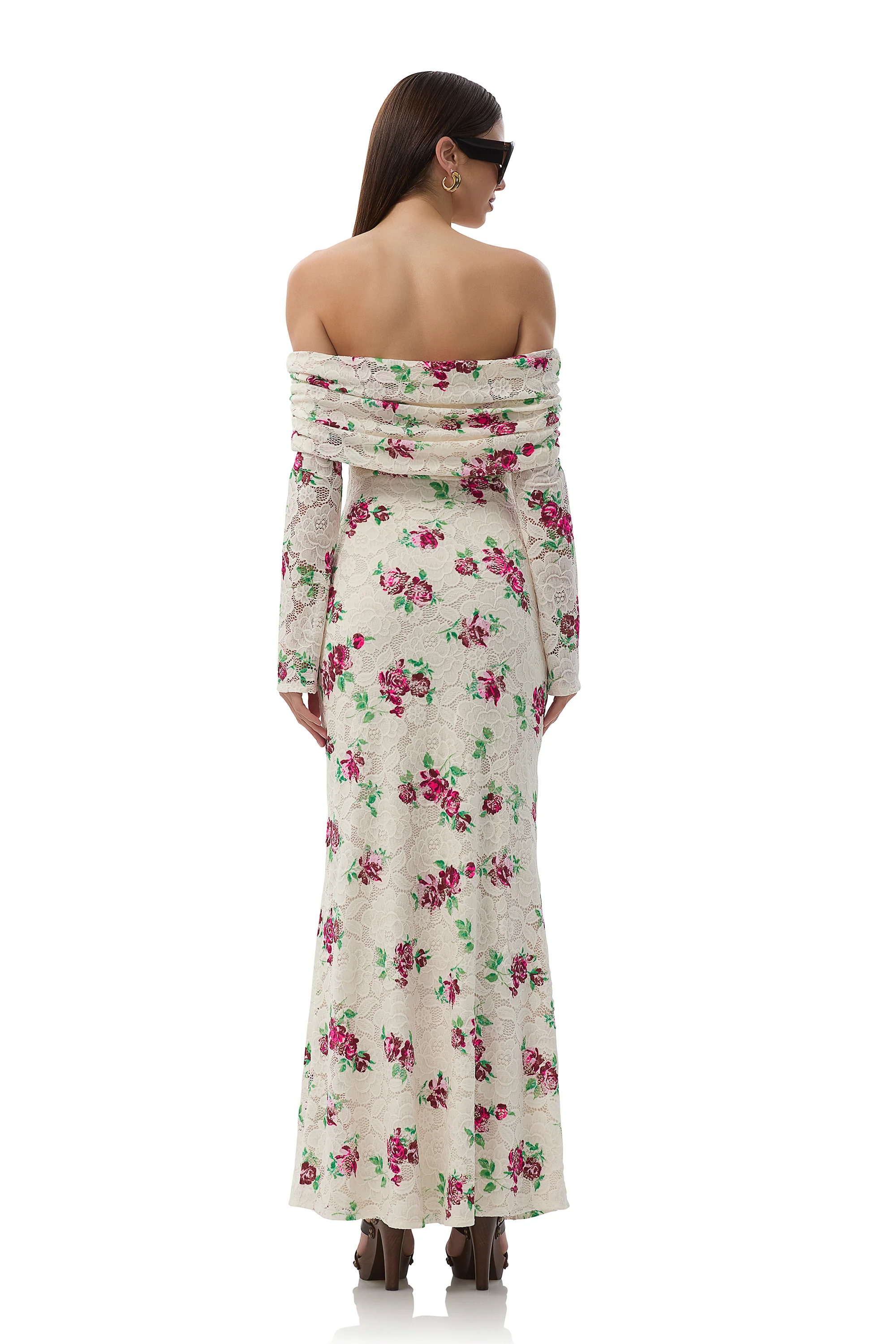 Thelma Crochet Lace Dress - Romance Rose - Image 4