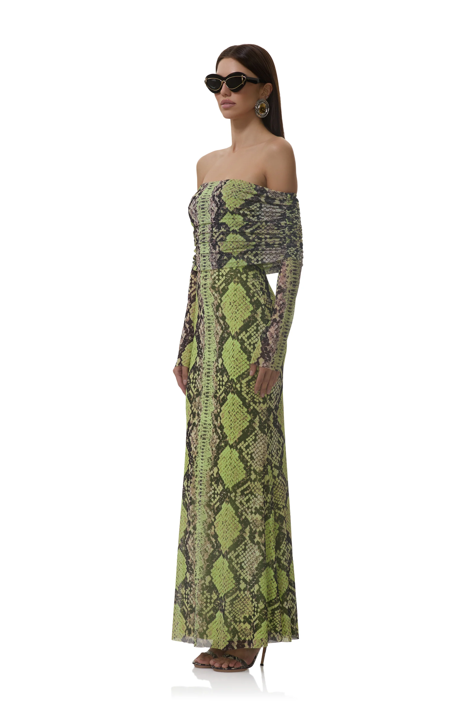 Thelma Dress - Lime Snake - Image 5
