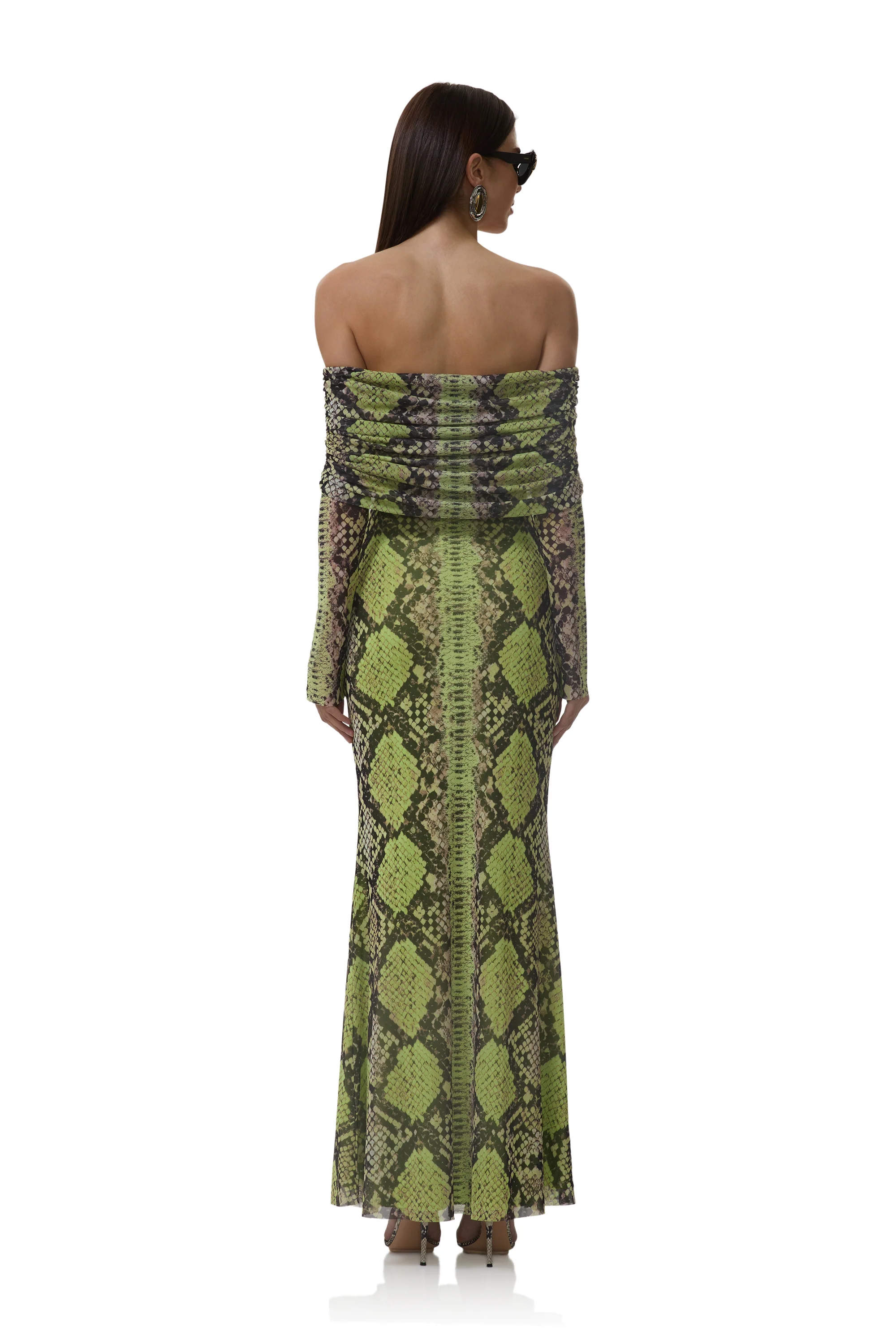 Thelma Dress - Lime Snake - Image 7
