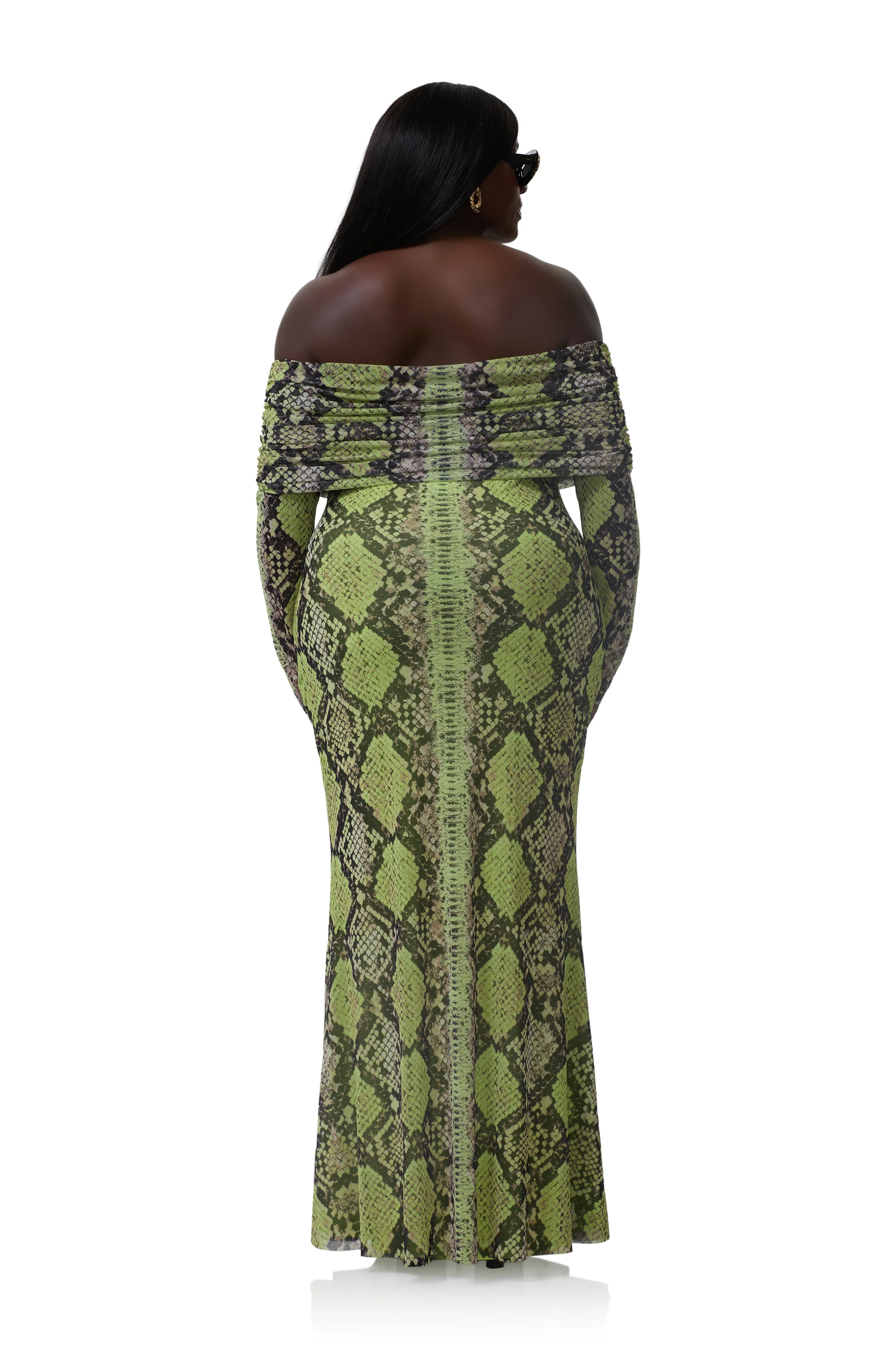 Thelma Dress - Lime Snake - Image 8