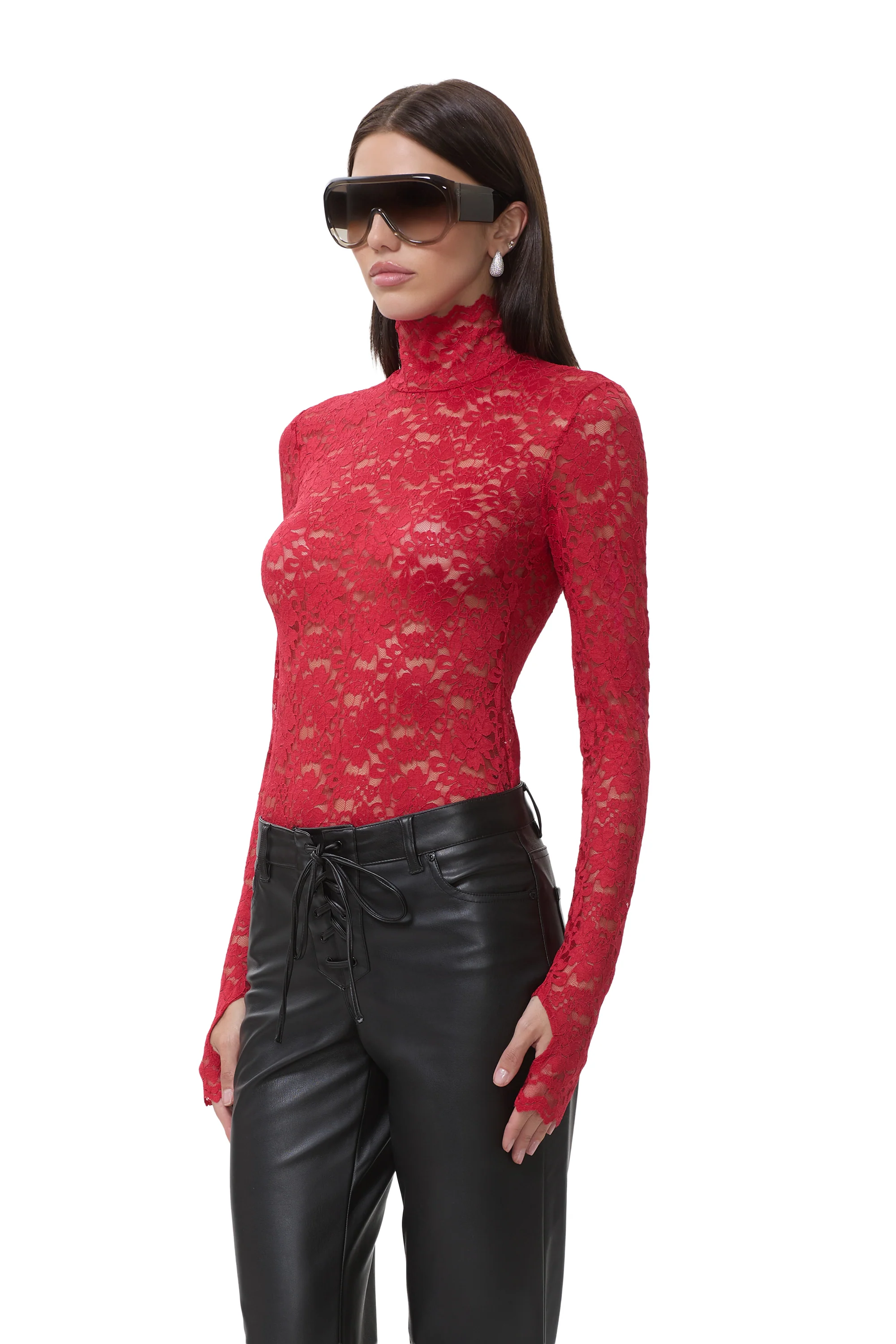 Zadie Lace Top - Poppy Red - Image 5