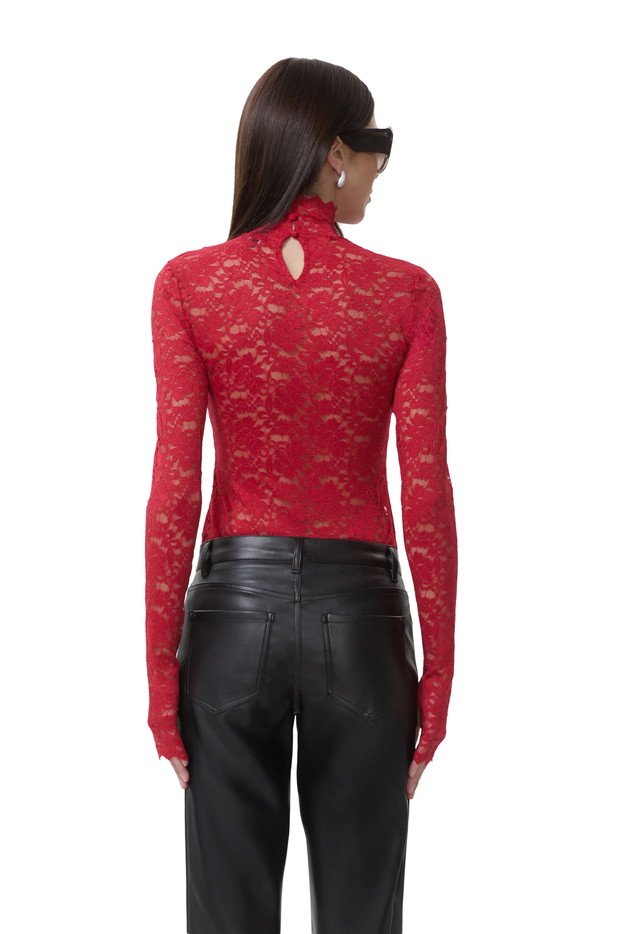 Zadie Lace Top - Poppy Red - Image 6