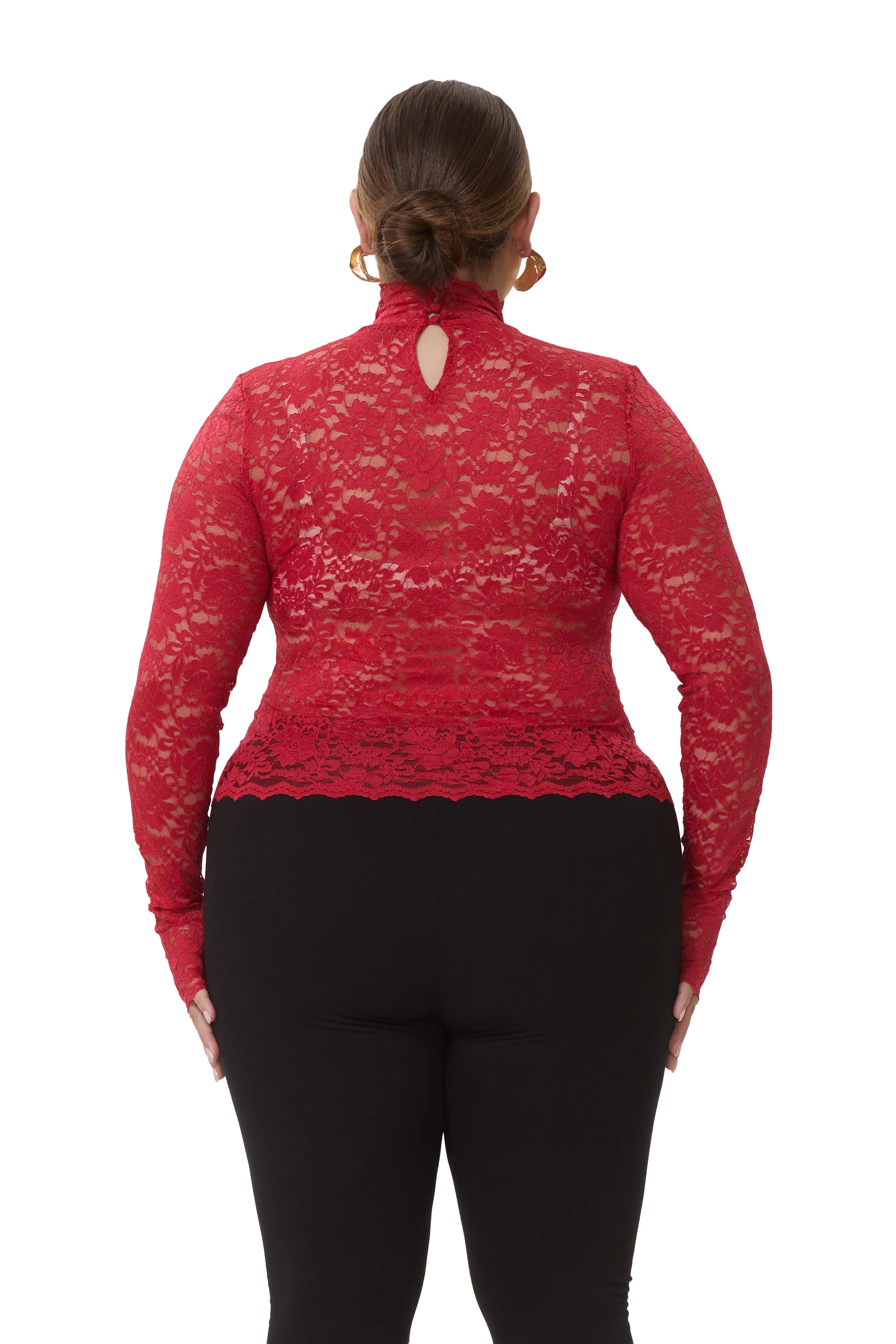Zadie Lace Top - Poppy Red - Image 7