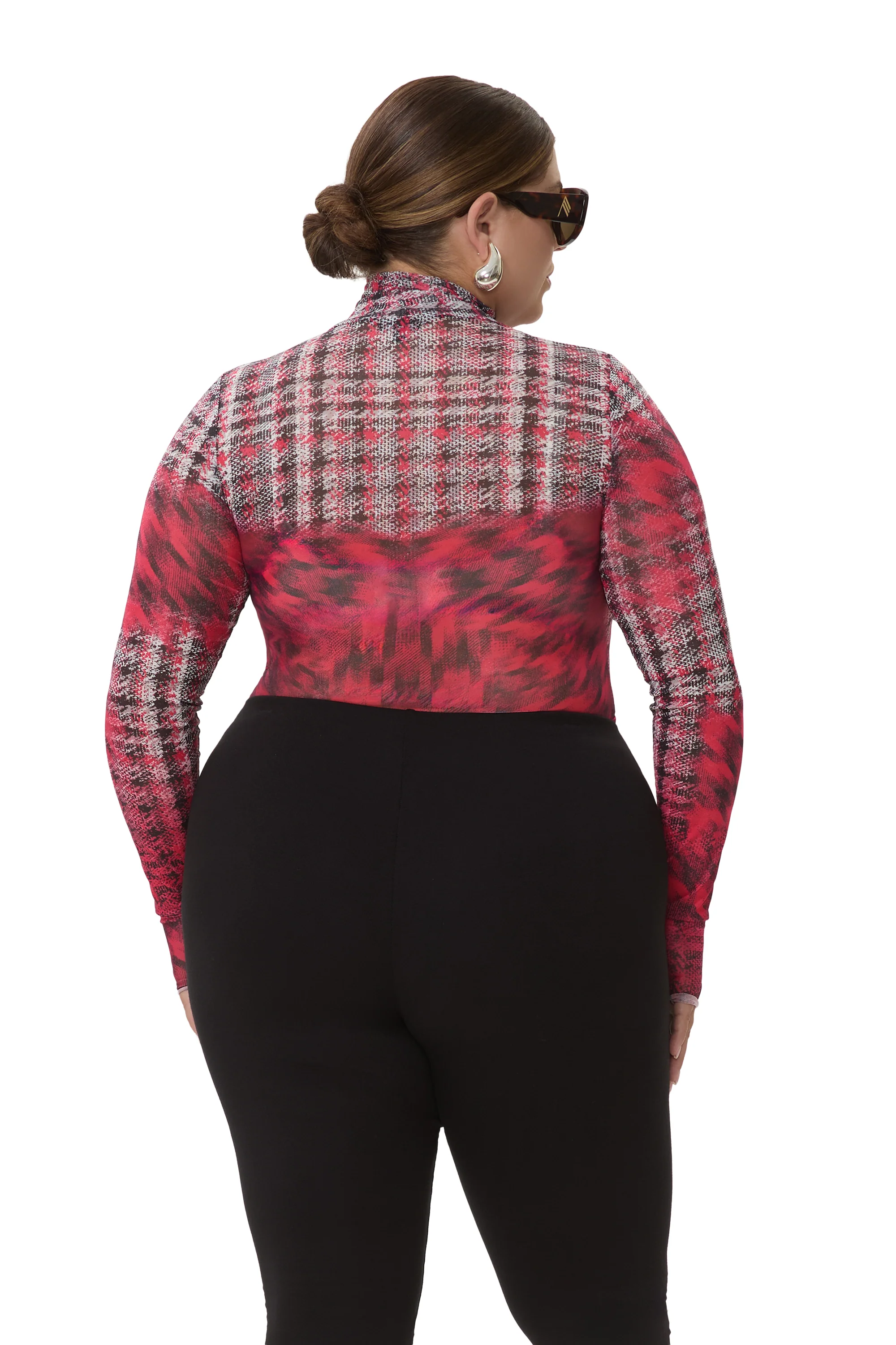 Zadie Top - Ruby Houndstooth - Image 8